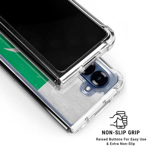 Pakistan Flag Distressed Galaxy Z Fold6 Clear Case